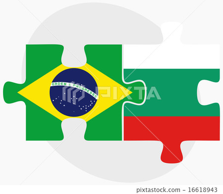 Brazil and Bulgaria Flags in puzzle Brazil and Bulgaria Flags in puzzle 16618943
