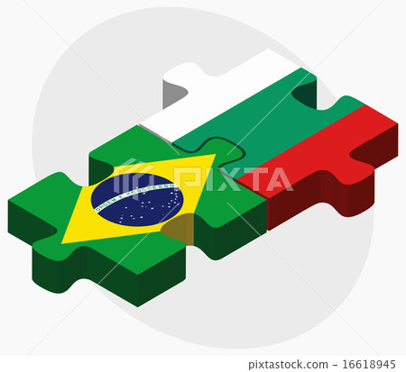 Brazil and Bulgaria Flags in puzzle Brazil and Bulgaria Flags in puzzle 16618945