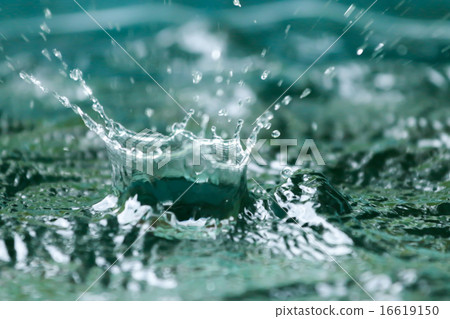blurred Rain on water 16619150