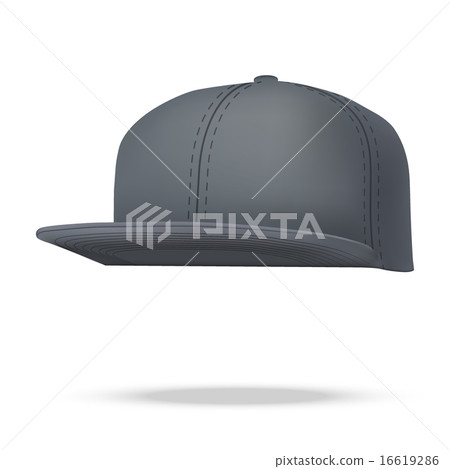 Layout of Male black rap cap. Vector illustration Layout of Male black rap cap. Vector illustration 16619286