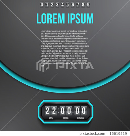 Background Coming Soon and countdown timer.  16619319