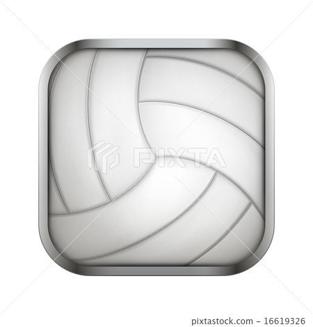 Square icon for volleyball app or games 16619326