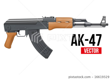 Russian automatic machine rifle AK47. Vector Russian automatic machine rifle AK47. Vector 16619329