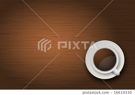 Cup of coffee or tea on the table dark wood Cup of coffee or tea on the table dark wood 16619330