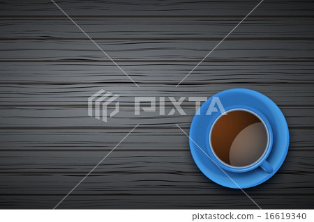 Cup of coffee or tea on the table dark wood Cup of coffee or tea on the table dark wood 16619340