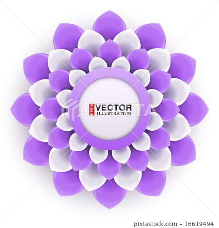 Greeting card or background with purple flower - Stock Illustration ...