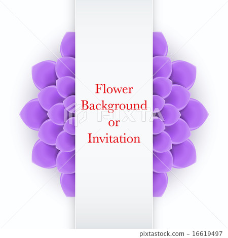 Greeting card or background with purple flower - Stock Illustration ...