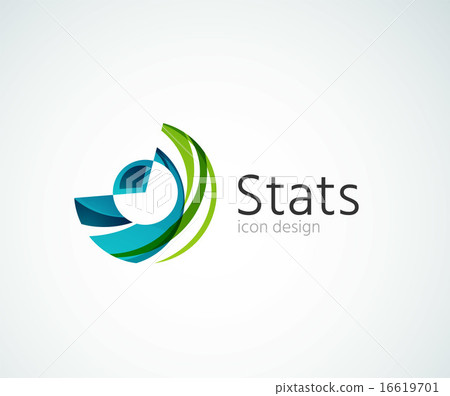 Statistics company logo design. Vector illustration.  16619701