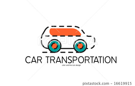 Color line icon for flat design. Car transportation Color line icon for flat design. Car transportation 16619915