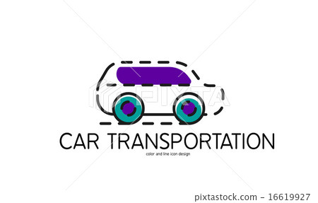 Color line icon for flat design. Car transportation Color line icon for flat design. Car transportation 16619927