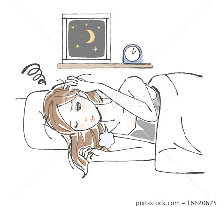 Insomnia female illustration 16620675