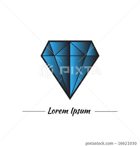 Blue diamond or topaz in graphic style Blue diamond or topaz in graphic style 16621030