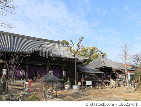 四國佛教徒86號佛教寺院“Shitaji”大雄寶殿和Daishodo 16622471