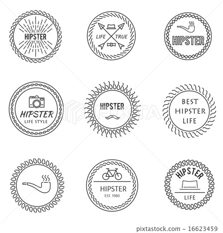 Set of outline emblems 16623459