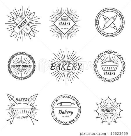 Set of outline emblems 16623469