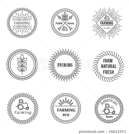 Set of outline emblems 16623471