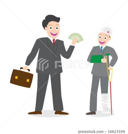 Insurance agent paying compensation money injured Insurance agent paying compensation money injured 16623509