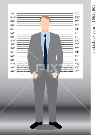 Businessman in police lineup backdrop 16623602