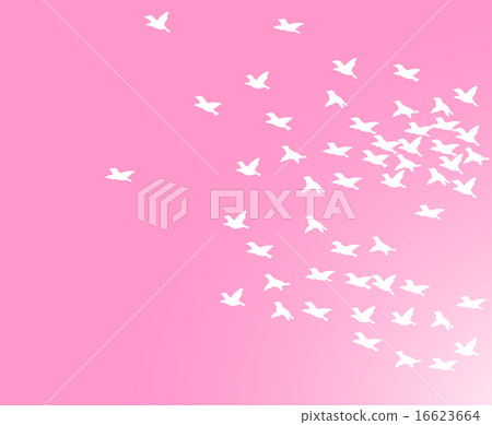 Flapping bird (pink gradation background) 16623664