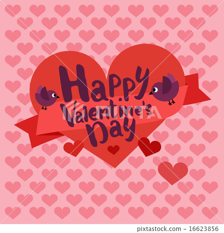 Happy valentines day card. lettering with heart Happy valentines day card. lettering with heart 16623856