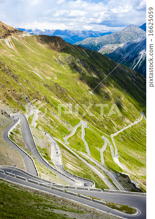 road at Passo dello Stelvio, Alto Adige, Italy 16625059