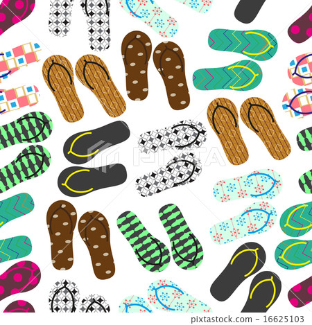 colorful variation of flip flops seamless pattern 16625103
