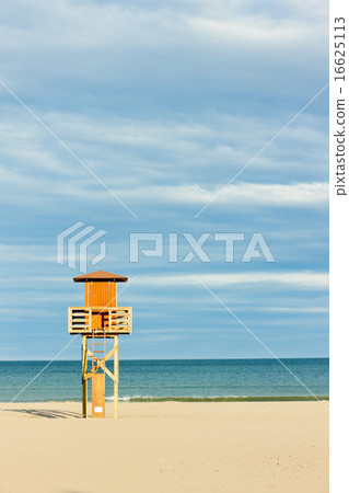 lifeguard cabin on the beach in Narbonne Plage lifeguard cabin on the beach in Narbonne Plage 16625113
