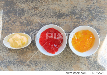 Strawberry jam, Pineapple Jam and Butter Strawberry jam, Pineapple Jam and Butter 16625526