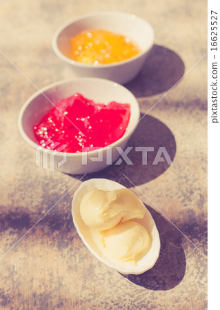 Strawberry jam, Pineapple Jam and Butter Strawberry jam, Pineapple Jam and Butter 16625527