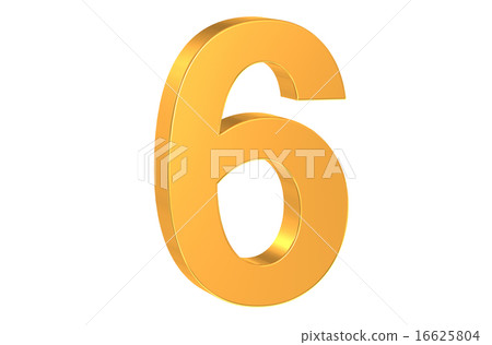 golden number 6 - Stock Illustration [16625804] - PIXTA