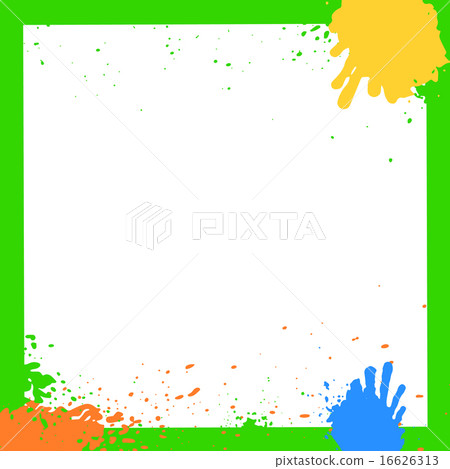 Green Grunge Ink Squares Frame 16626313