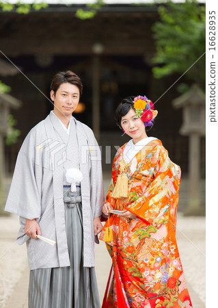 多彩婚禮和服 日本正式的男裝 和式婚禮 16628935