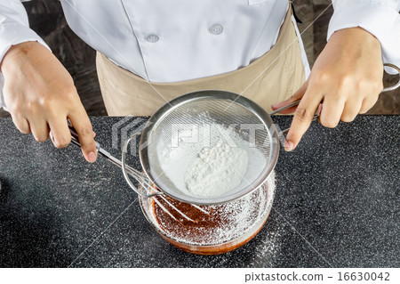 chef making bakery 16630042