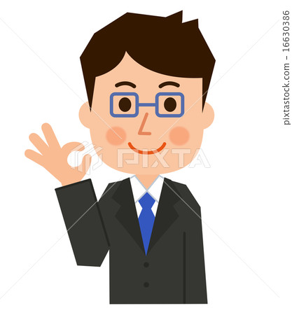 Male Suit OK Sign 16630386