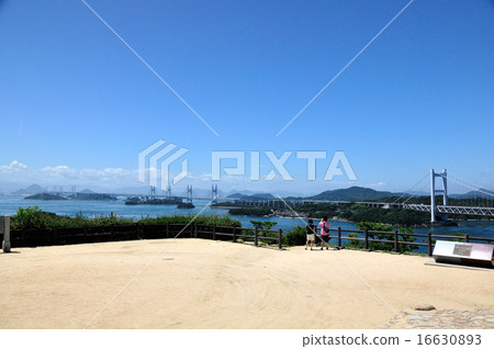 The Seto Ohashi bridge in the summer ⑦ (From Washuzan) 16630893