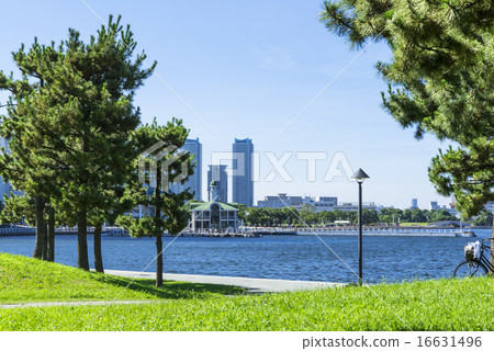 從橫濱市新口岸的杯子麵館博物館公園祝來的港未來Rinkako公園 從橫濱市新口岸的杯子麵館博物館公園祝來的港未來Rinkako公園 16631496