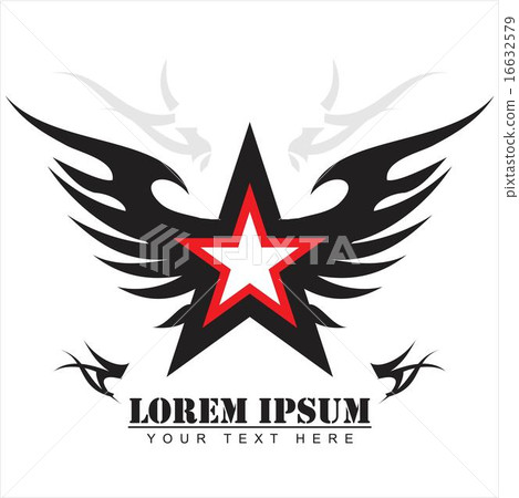 Winged white Star. Flying white Star Winged white Star. Flying white Star 16632579