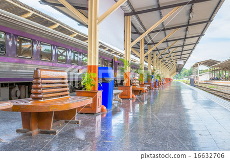 Passenger platform at the day on the railway   16632706