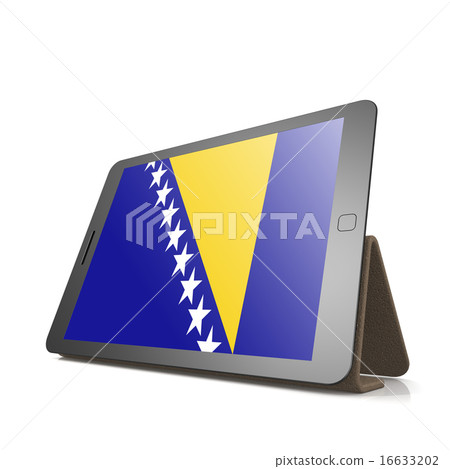 Tablet with Bosnia and Herzegovina flag 16633202