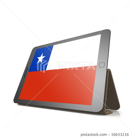 Tablet with Chile flag 16633216