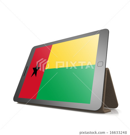 Tablet with Guinea Bissau flag 16633248