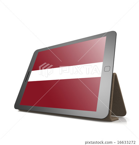 Tablet with Latvia flag 16633272