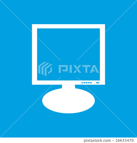 Monitor white icon 16633470