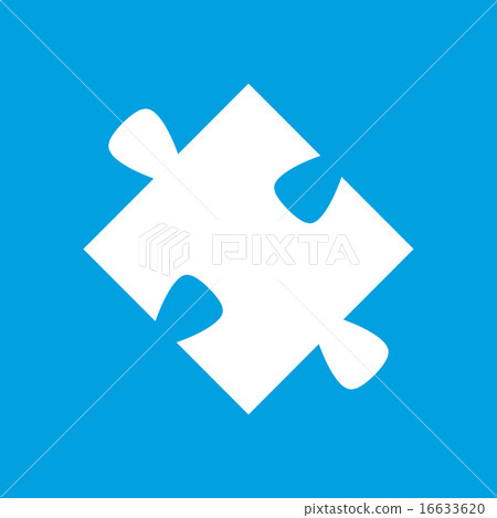 Puzzle white icon 16633620