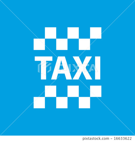 Taxi white icon 16633622