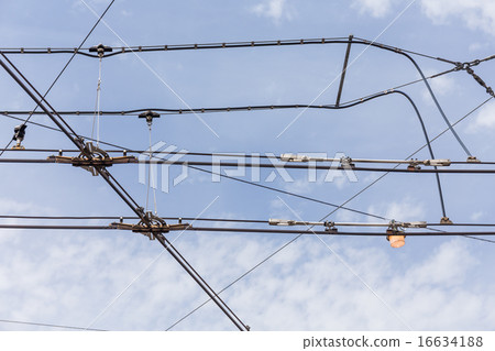 trolley trolleybus electricity cable lines trolley trolleybus electricity cable lines 16634188