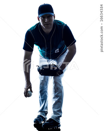 man baseball player silhouette isolated man baseball player silhouette isolated 16634384