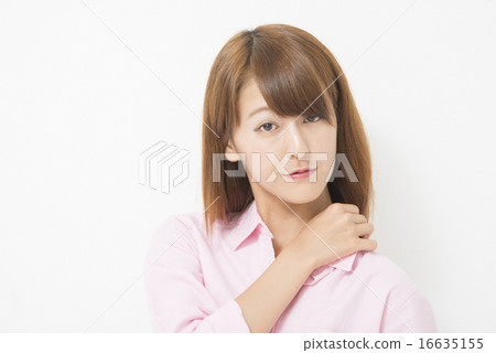 Business woman touching shoulder 16635155