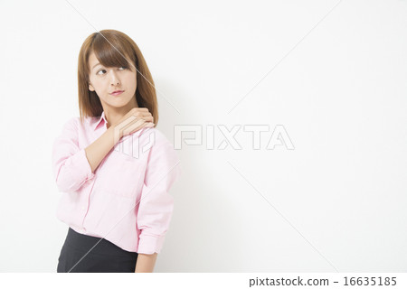 Business woman touching shoulder 16635185