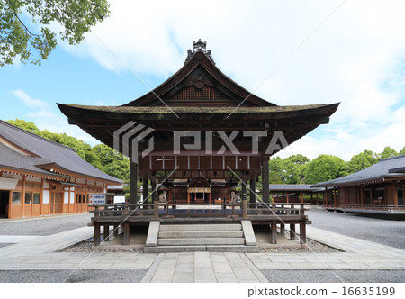 Kyoto-shi "Seongnam-gu Shrine" View the former shrine through prayer hall 16635199